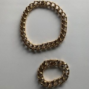 Ciner Vintage Gold-tone Necklace and Bracelet